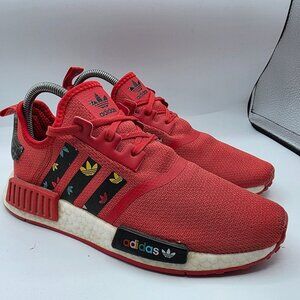 Adidas NMD_R1 J Mini Trefoils Kids Size 6 Red Athletic Shoes Walking Running Sch